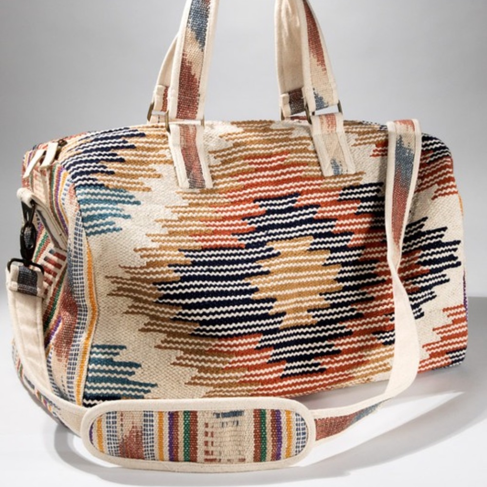 SOLD OUT Multicolor Handmade Desert Rose Ethnic Western Pattern Large Travel - Picture 4 of 9